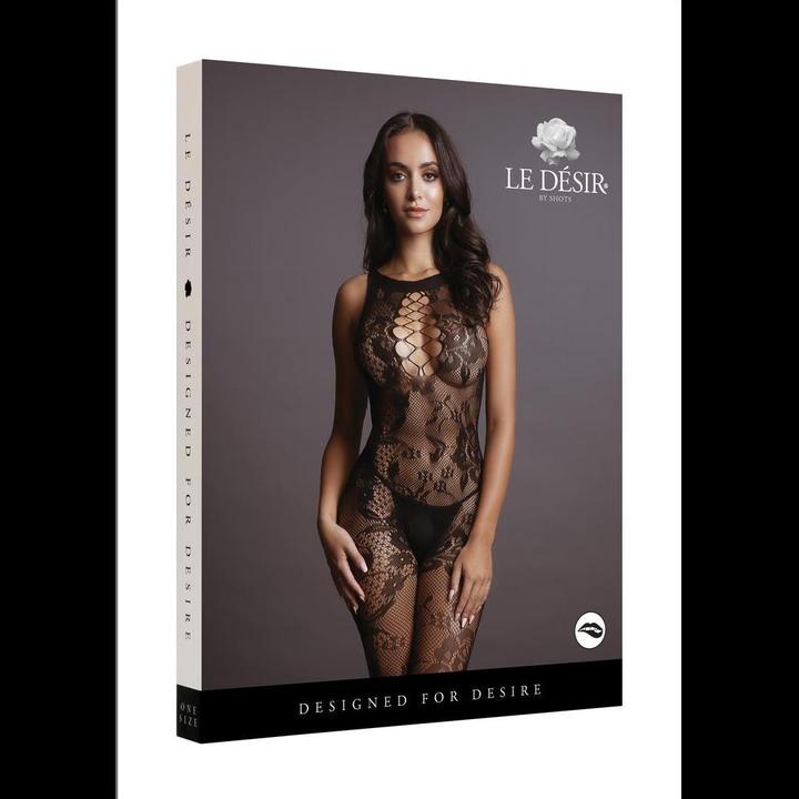 Image du produit Le Désir Criss Cross Neck Bodystocking - O/S (Taille unique)