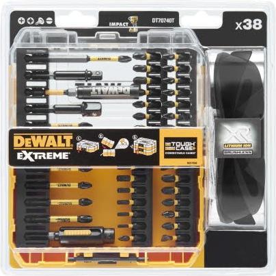 Produktbild DeWalt Schraubendreher-Set 38-teilig + Schutzbrille (PH2, PH3, PZ1, PZ2, PZ3, T10, T15, T20, T25, T30)