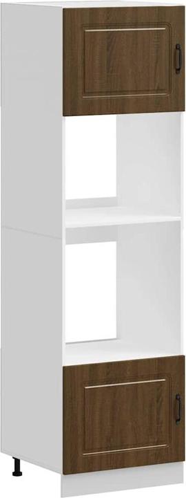 Produktbild VidaXL Herdumbauschränke 2 Stk. Lucca Braun Eichen-Optik Holzwerkstoff (60 x 57 x 207 cm)