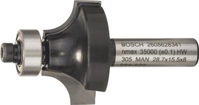Immagine prodotto Bosch Professional Zubehör Fresa per arrotondare, 8 mm, R1 6 mm, L 13,2 mm, G 53 mm