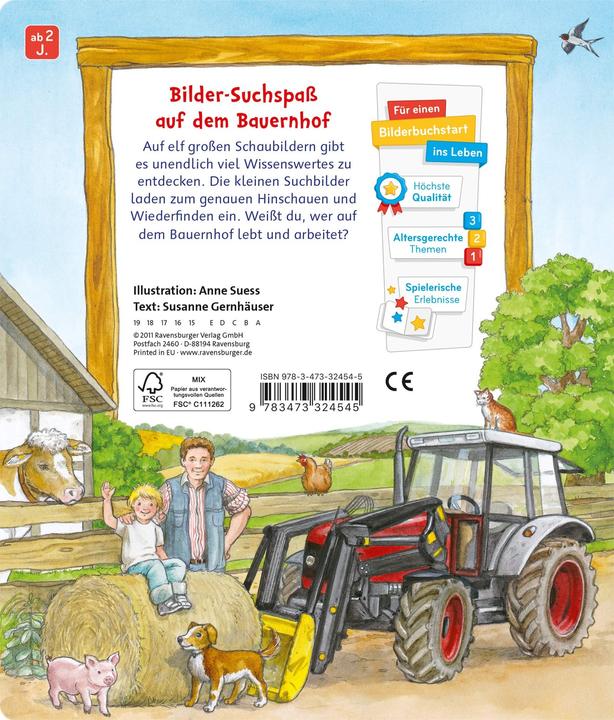 Produktbild Ravensburger Sachen suchen Auf dem Bauernhof (Deutsch, Anne Suess, Susanne Gernhäuser, 2017)