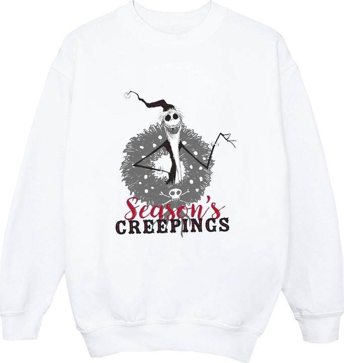 Actual product image Disney Mens The Nightmare Before Christmas Seasons Creepings Wreath Sweatshirt (L)