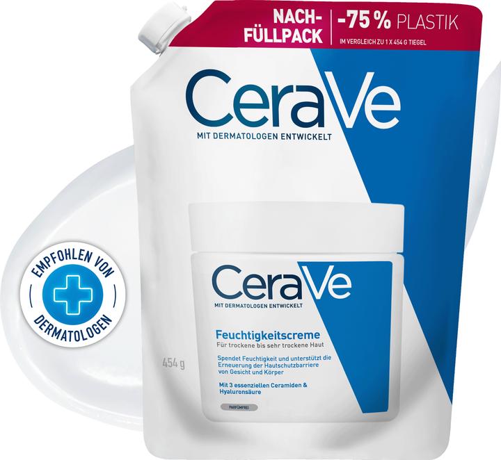 Produktbild CeraVe Moist Cream Refill englisch französisch (Körpermilch, 473 ml)
