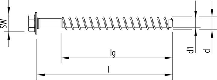 Produktbild Heco MULTI MONTI plus SS Schraubanker 6,0 x 60 mm 100 Stück ( 48385 ) Betonschraube, Sechskantkopf (100 Schrauben pro Stück)