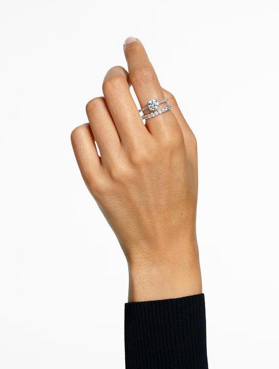 Actual product image Swarovski Constella Princess Ring Set Silver (55)