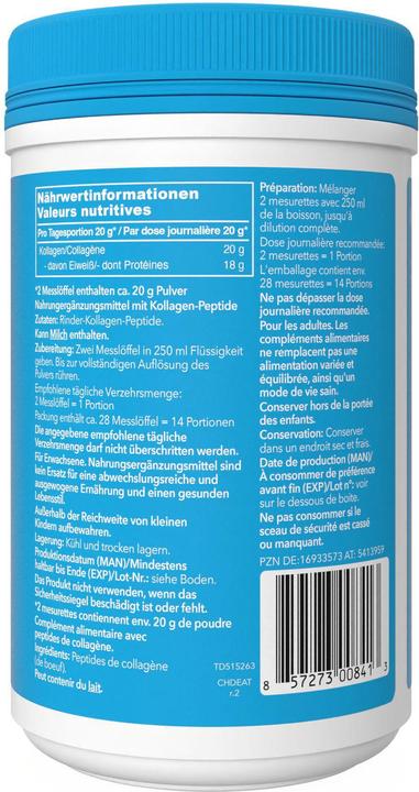 Nährwerte und Zutaten Vital Proteins Collagen Peptides (1 Stück, Pulver, 284 g)