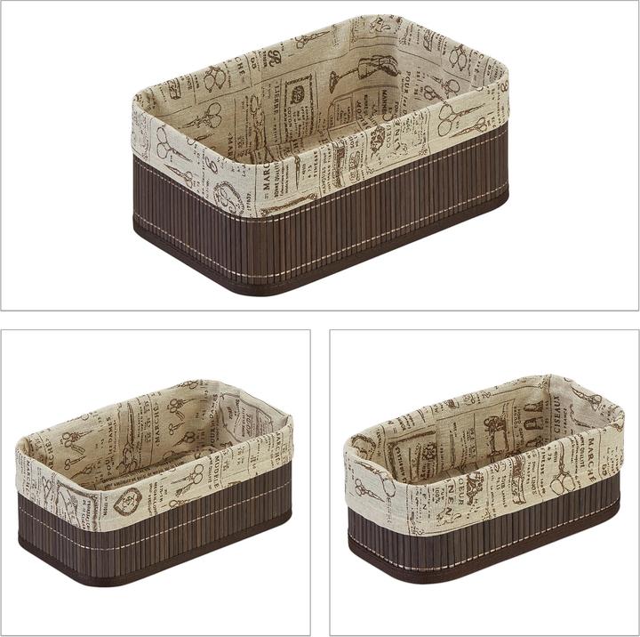 Actual product image Relaxdays storage basket (3 x, 30 x 20 x 12 cm)
