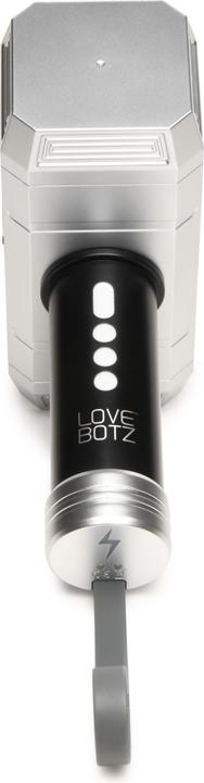 Actual product image XR Brands Thunder Stroker Suction Masturbator - Silver & Black