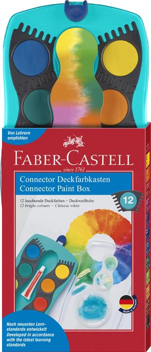 Immagine prodotto Faber-Castell Scatola di colori a guazzo Connector turchese con 12 (Turchese, 12 ml)