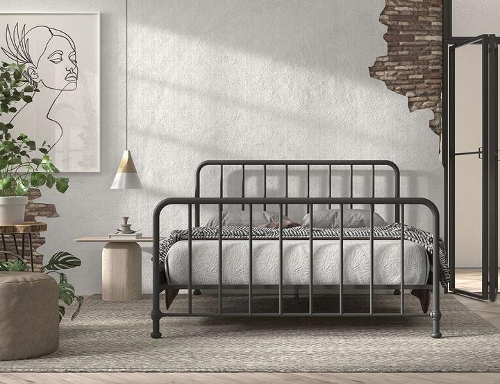 Immagine prodotto Vipack Letto Bronxx Nero Opaco 160X200Cm (160 x 200 cm)
