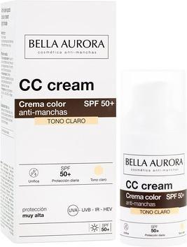 Actual product image Bella Aurora CC CREAM anti-manchas tono claro SPF50+ 30 ml (Sun cream face, SPF 50+, 30 ml, 70 g)