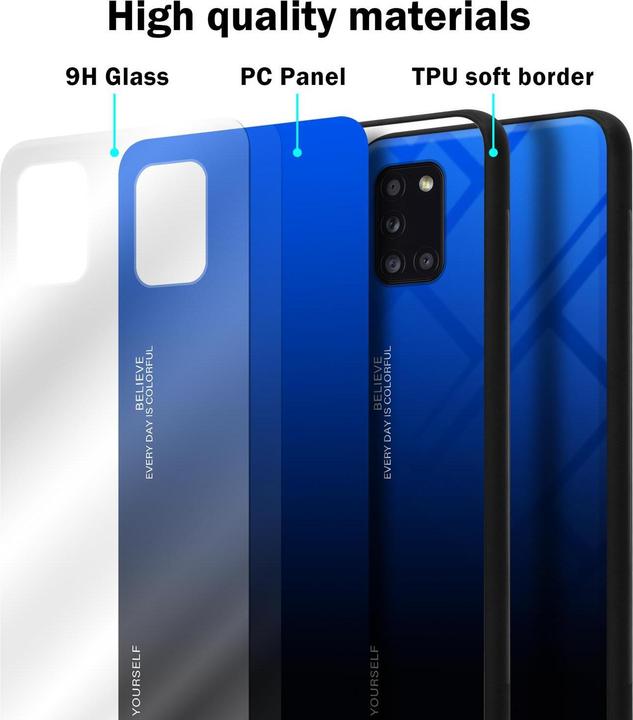 Productafbeelding Cadorabo TPU 2 kleuren glasdekking (Samsung Galaxy A31)