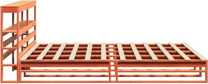 Actual product image VidaXL Solid wood bed Wooden bed Bed pallet bed with headboard 180x200cm pine (180 x 200 cm)