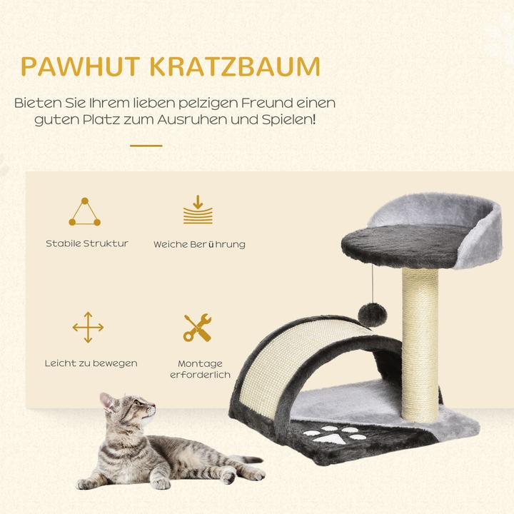 Actual product image PawHut Cat tree with plush (44 cm, Grey)