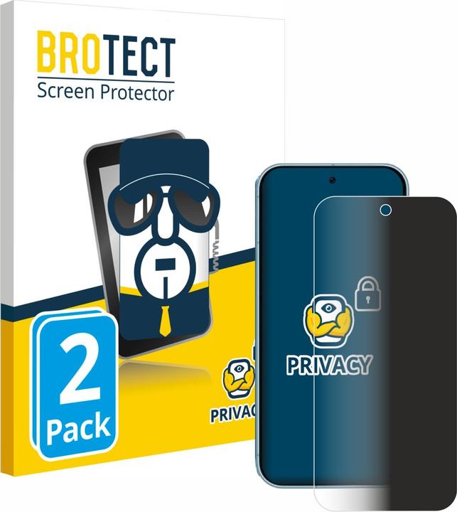 Produktbild BROTECT Sichtschutzfolie Anti-Spy Privacy Folie Blaulicht-Schutz (2 Stück, Google Pixel 9)