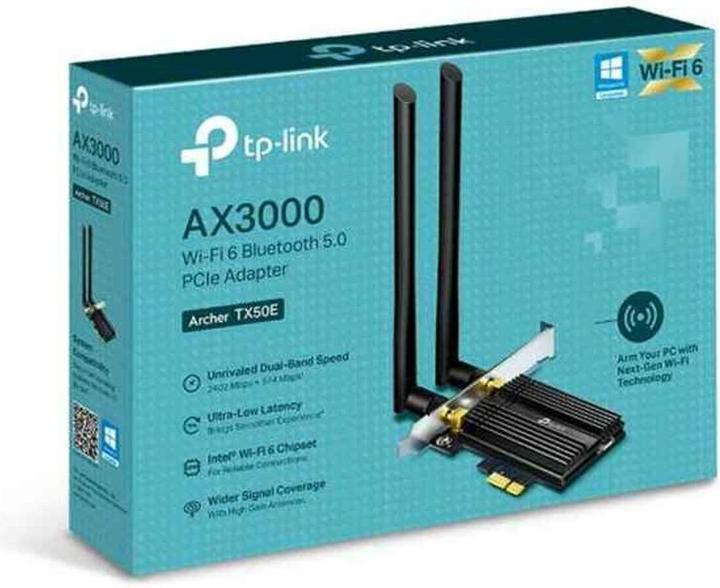 Produktbild TP-Link Archer TX50E Wi-Fi 6 PCIe-Adapter AX3000 Bluetooth 5.0 (PCIe)