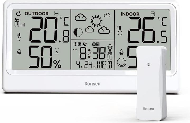 Image du produit Baldr Funk-Wetterstation mit Aussensensor und DCF Uhr