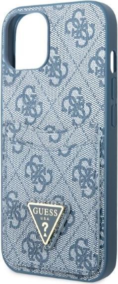 Produktbild Guess GUHCP13SP4TPB iPhone 13 mini 5,4" niebieski/blue hardcase 4G Triangle Logo Cardslot (Apple iPhone 13 mini)