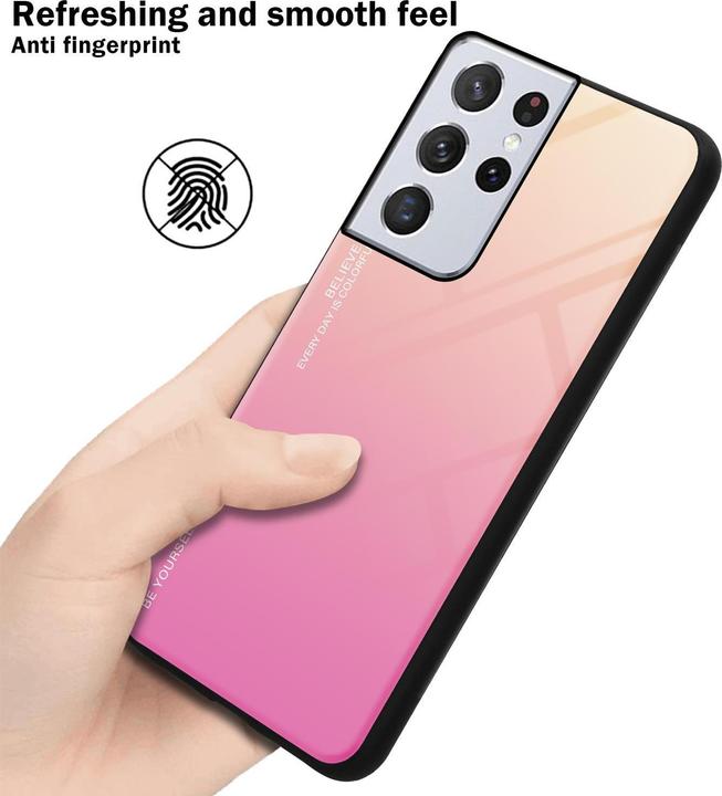Productafbeelding Cadorabo TPU 2 kleuren glasdekking (Samsung Galaxy S21 Ultra)