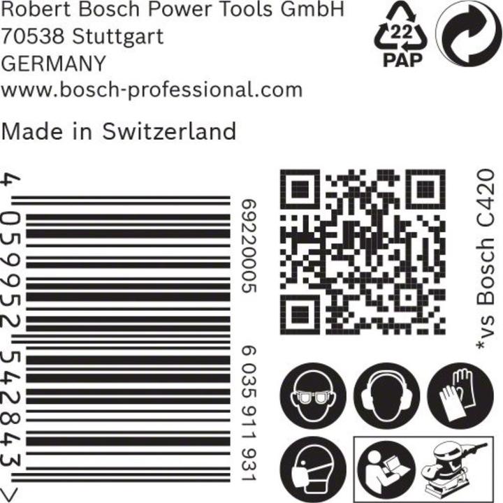Actual product image Bosch Professional Zubehör Expert C470 Sandpaper with 14 holes for orbital sander, 115 x 230 mm, G 120, 50 pcs. (120)