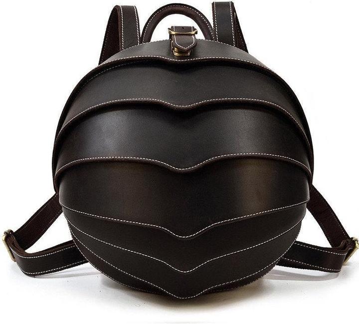 Only-Bags.Store Premium leather beetle backpack, unique daily backpack, unisex travel backpack, backpack made of