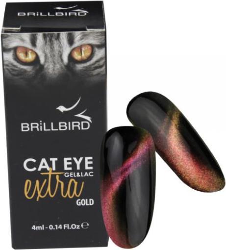 Actual product image BrillBird Cat Eye Extra Gold 4ml (Gel-Effect Nail Polish)