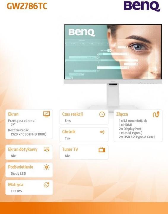 Immagine prodotto BenQ HUB IPS USB-C GW2786TC (1920 x 1080 pixel, 27")