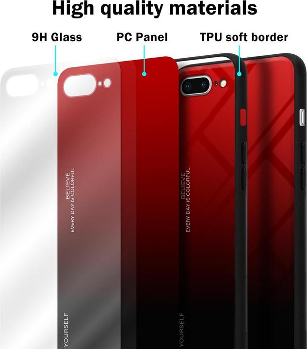 Actual product image Cadorabo TPU 2 colors glass cover (Apple iPhone 7 Plus, Apple iPhone 7s Plus)