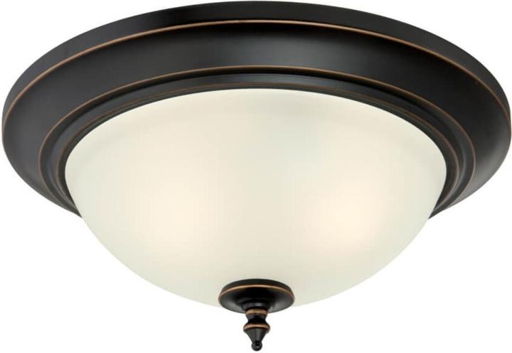 Produktbild Westinghouse Deckenleuchte Harwell Bernstein Bronze & Mattglas (800 lm, E27)