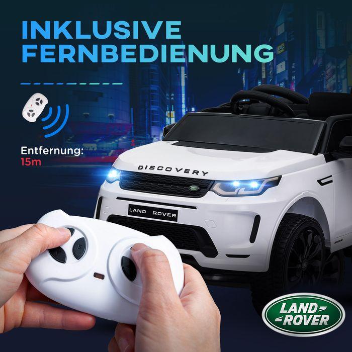Produktbild Swisshandel24 Kinder Elektroauto 12V Kinderauto mit 2,4G Fernbedienung, Musik, 3-5 km/h, 3-6 Jahre, weiss (12 V)