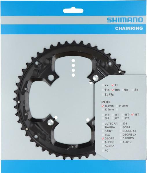 Actual product image Shimano Deore FC-T6010 chainring for KSR 10-speed AL (48)