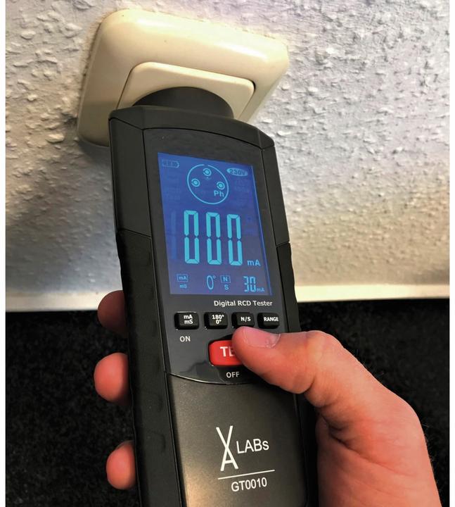 Image du produit Testeur RCD GT0010, LABs 195 - 253 V AC