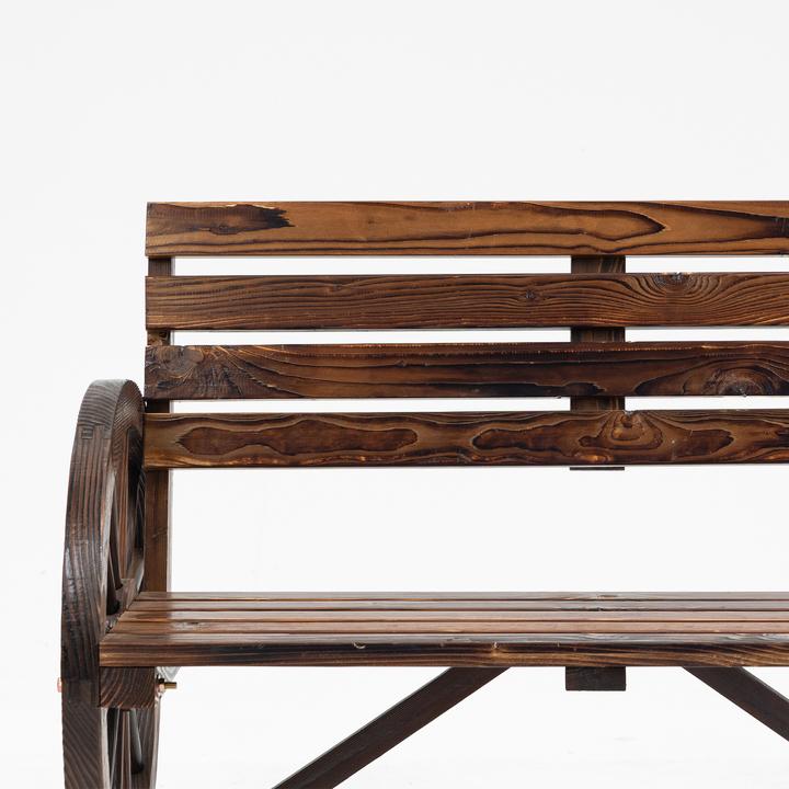 Image du produit Outsunny Banc de jardin design roue de chariot
