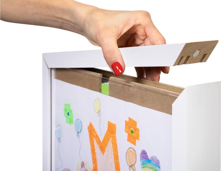 Actual product image Cocon Bilderrahmen für Kinderzeichnungen 35 x 26 x 5 cm, Weiss (A4)