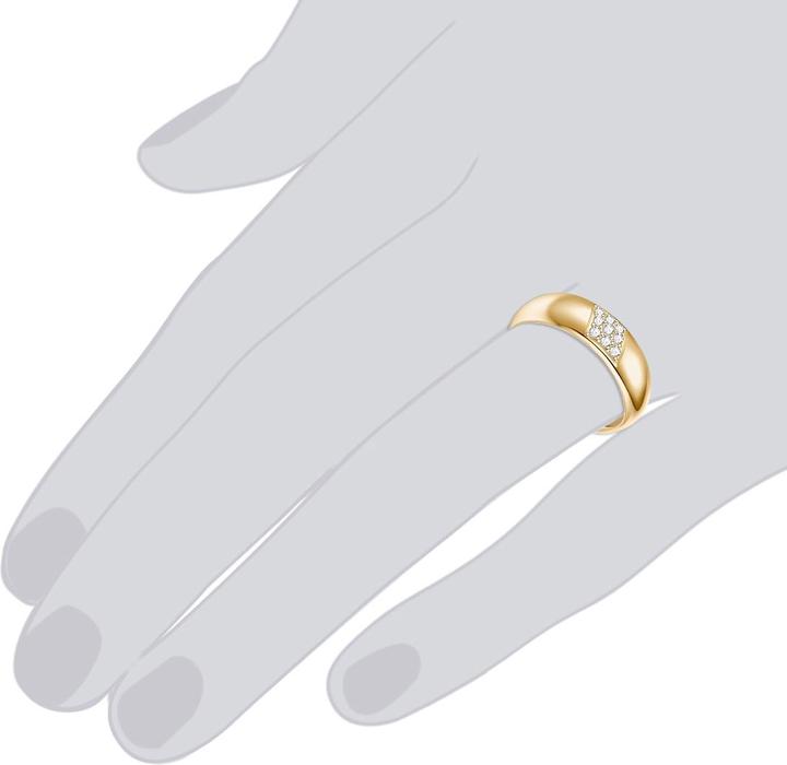Produktbild Rafaela Donata Damen Sterling Silber Zirkonia gelbgold - 11404 (56, 925 Silber)