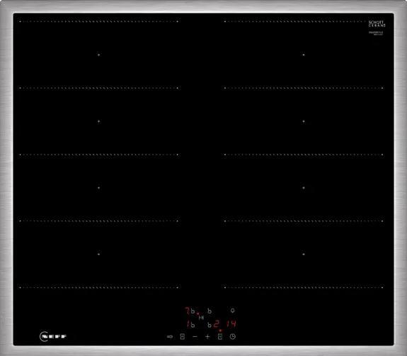 Actual product image Neff N 50, Induction hob, 60 cm, Cooker-controlled, Black, With frame surface, M66SBX1L0