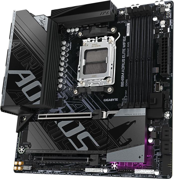 Actual product image Gigabyte B840M Elite WIFI6E (B840,AM5,mATX,DDR5) (AM5, AMD B840, mATX)