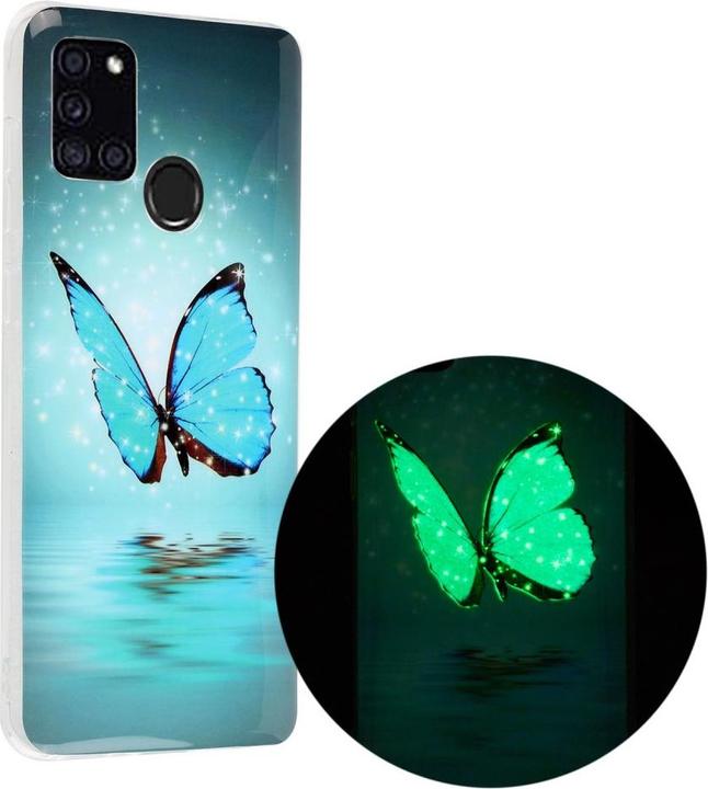 Image du produit Cover-Discount Galaxy A21s - Housse silicone fluo papillons (Samsung Galaxy A21s)