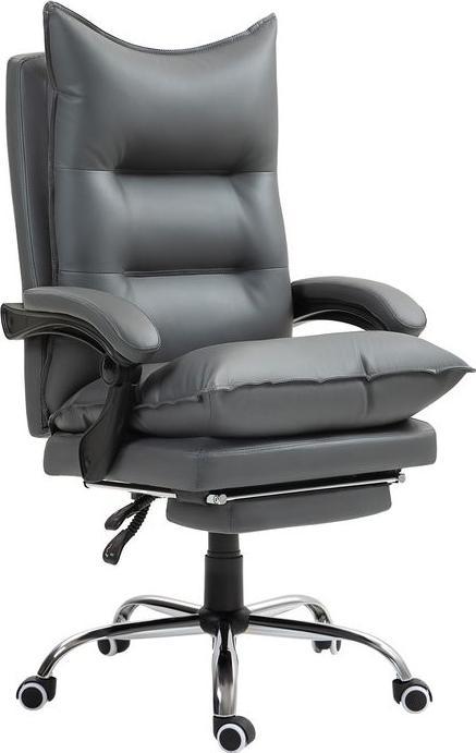 Produktbild Swisshandel24 Bürostuhl mit Liegefunktion, ergonomisch Schreibtischstuhl Drehstuhl Dunkelgrau