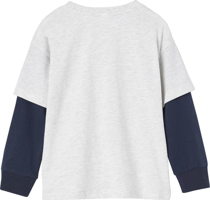 Actual product image Vertbaudet Boys' sports shirt with layered look and recycled cotton (92)