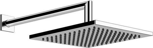 Actual product image Gessi Emporio anti-limestone shower head square with joint and wall bracket, 1/2 connection At 3 bar