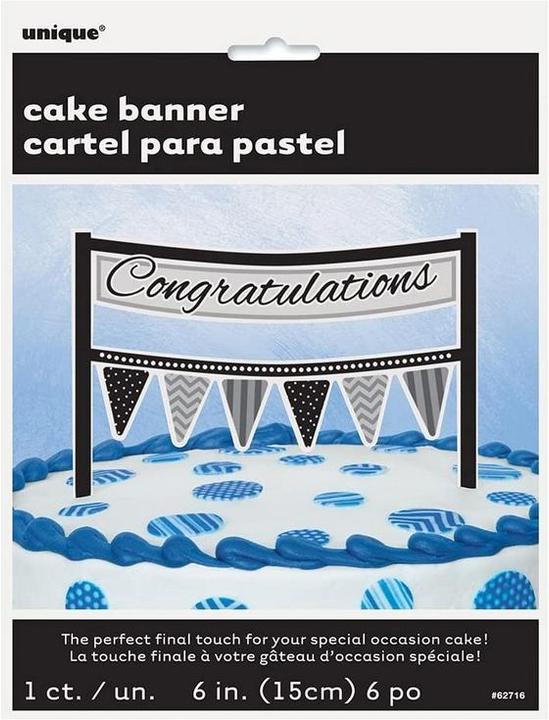 Actual product image Unique Party Congratulations cake topper (pack of 11)
