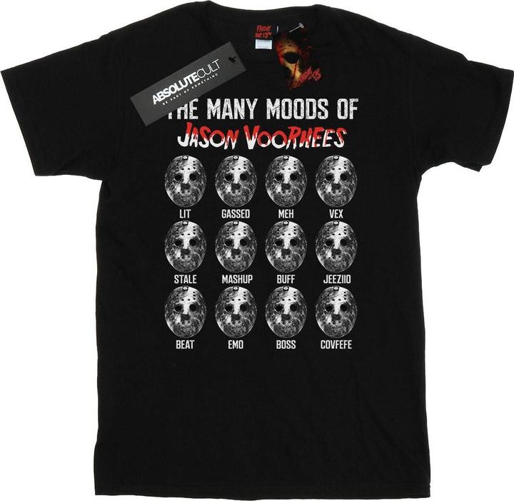 Actual product image Absolute Cult Mens The Many Moods Of Jason Voorhees T-Shirt (XL)