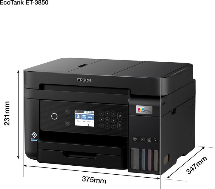 Actual product image Epson EcoTank ET-3850 (Ink tank, Colour)