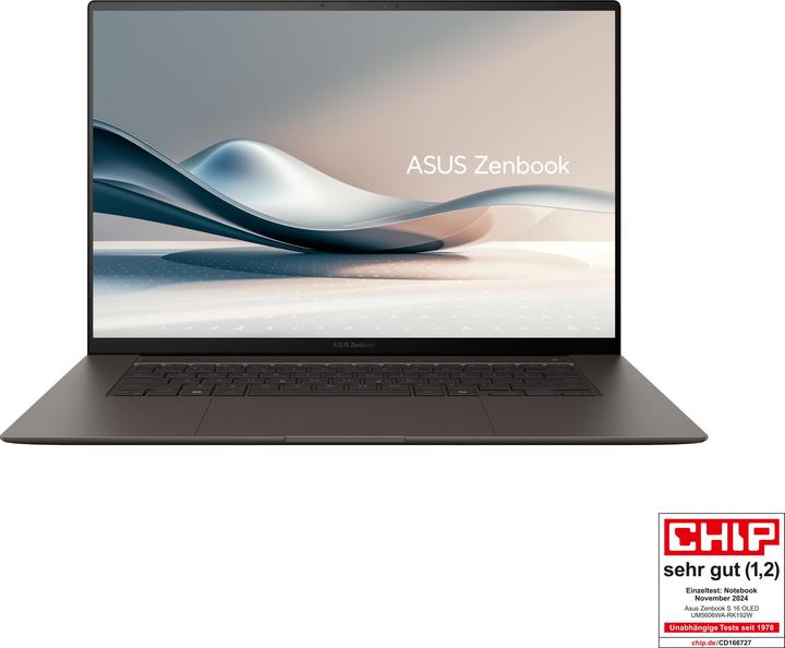 Image du produit ASUS Zenbook S 16 (16", AMD Ryzen AI 9 365, 24 Go, 1000 Go, DE)