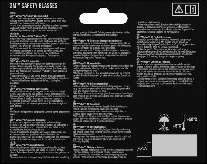 Valeurs nutritives et ingrédients 3M Lunettes de protection Virtua AP-claires