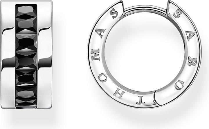 Produktbild Thomas Sabo Creolen schwarze Steine pavé silber (925er Silber)