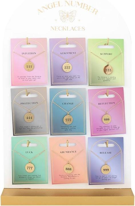 Actual product image Something Different Angel Number Necklace Set (Pack of 45) (100% synthetic material)