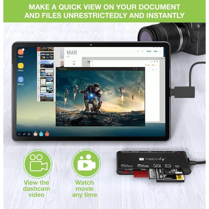 Produktbild Techly Multi-Kartenleser USB-A und USB-C (Type-B)