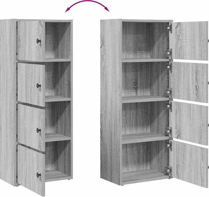 Productafbeelding VidaXL Boekenkast Grijs Sonoma 40x24x102 cm Boekenkast op houtbasis